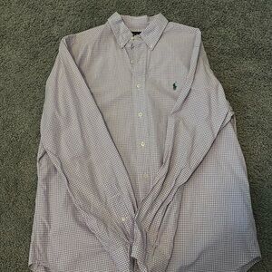 Polo Ralph Lauren, purple checker button down size large